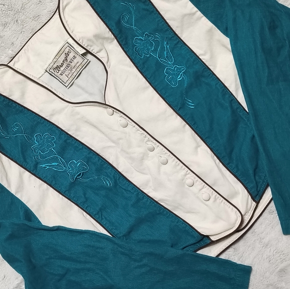 Wrangler Jackets & Blazers - Vintage 80's 90's Wrangler Embroidered Button Up Riding Jacket Women's XL